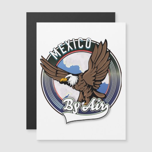 Mexico per vliegtuig reis patch. (Voorkant / Achterkant)