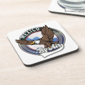 Mexico per vliegtuig reis patch. bier onderzetter (Linkerzijde)