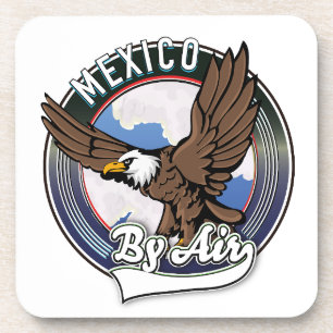 Mexico per vliegtuig reis patch. bier onderzetter