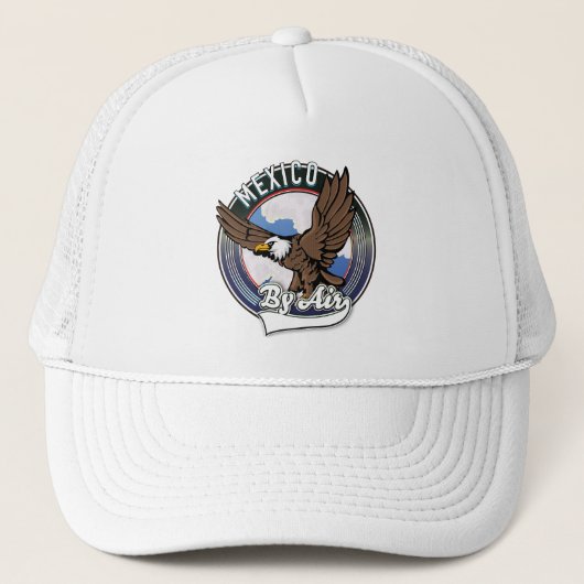 Mexico per vliegtuigreis patch. trucker pet (Voorkant)