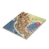 Mexico Pictorial Map van Miguel Gomez Medina Tegeltje (Zijkant)