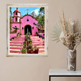 Mexico Pink Chapel Poster