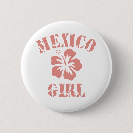 Mexico Pink Girl Ronde Button 5,7 Cm (Voorkant)