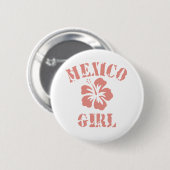 Mexico Pink Girl Ronde Button 5,7 Cm (Voorkant /achterkant)