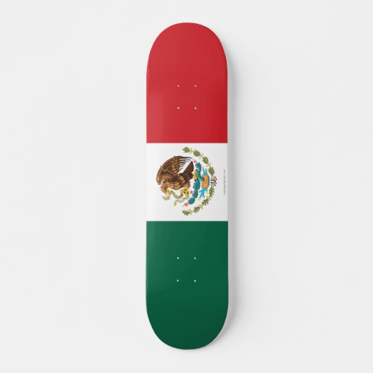 Mexico Plain Flag Persoonlijk Skateboard (Voorkant)