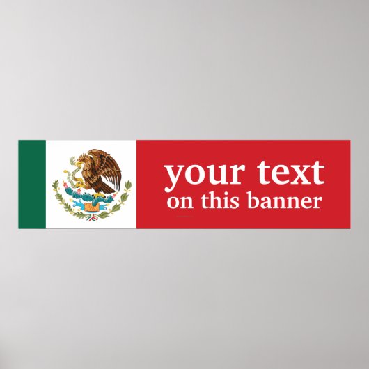 Mexico Plain Flag Poster (Voorkant)