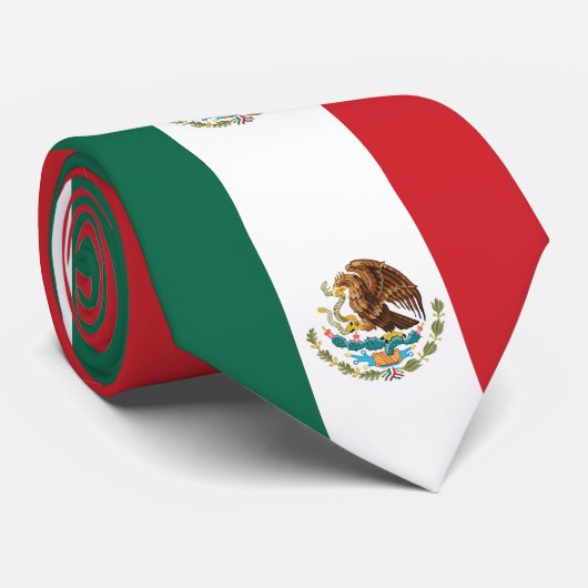 Mexico Plain Flag Stropdas (Opgerold)