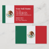 Mexico Plain Flag Visitekaartje (Voorkant / Achterkant)