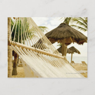 Mexico, Playa Del Carmen, hammock op strand Briefkaart