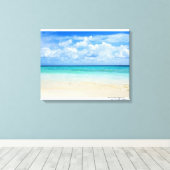 Mexico, Playa Del Carmen, tropisch strand Canvas Afdruk (Insitu (Houten vloer))