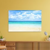 Mexico, Playa Del Carmen, tropisch strand Canvas Afdruk (Insitu (Woonkamer))