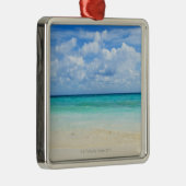 Mexico, Playa Del Carmen, tropisch strand Metalen Ornament (Rechts)