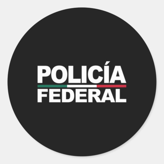Mexico Policia Federale Mexicaanse Politiewet Ronde Sticker (Voorkant)