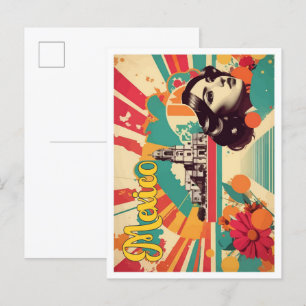 Mexico Pop Art Travel Illustration Briefkaart