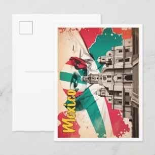 Mexico Pop Art Travel Illustration Briefkaart
