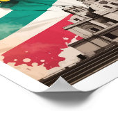 Mexico Pop Art Travel Illustration Poster (Hoek)