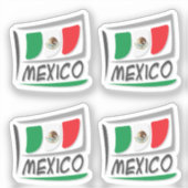 Mexico Pride X Vlag Sticker (Voorkant)