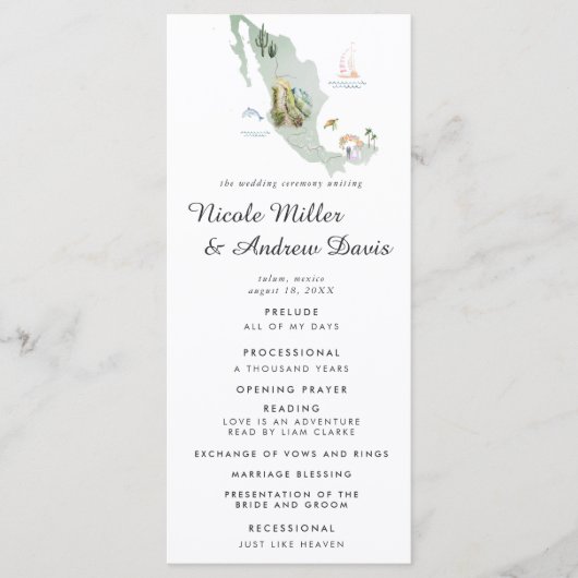 Mexico | Programma voor weddenschappen op bestemmi Programmakaart (Voorkant)