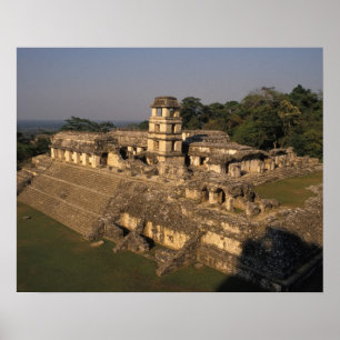Mexico, provincie Chiapas, Palenque, Paleis Poster