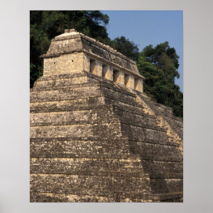 Mexico, provincie Chiapas, Palenque. Tempel van 2 Poster