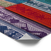 Mexico, provincie Oaxaca, Oaxaca, geweven gordels  Poster (Hoek)