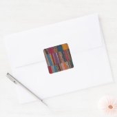 Mexico, provincie Oaxaca, Oaxaca, geweven gordels  Vierkante Sticker (Envelop)