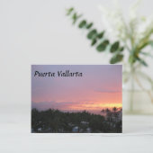 Mexico Puerta Vallarta zonsondergang Briefkaart (Staand voorkant)