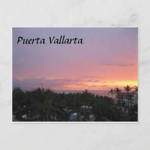 Mexico Puerta Vallarta zonsondergang Briefkaart