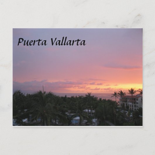Mexico Puerta Vallarta zonsondergang Briefkaart (Voorkant)