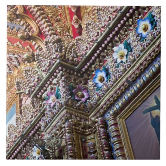 Mexico, Queretaro. Detail in  katholiek Tegeltje (Voorkant)