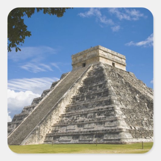 Mexico, Quintana Roo, bij Cancun, Chichen 5 Vierkante Sticker (Voorkant)