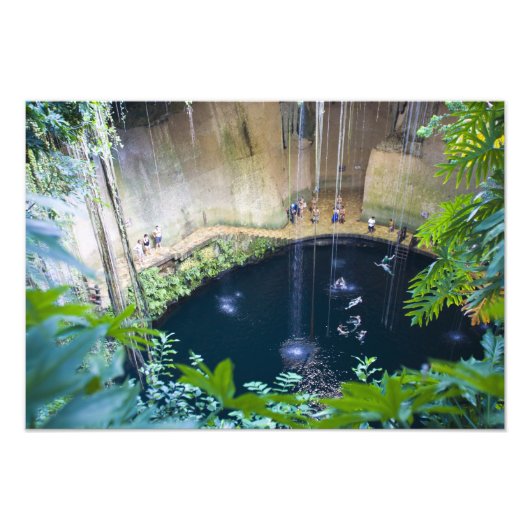 Mexico, Quintana Roo, bij Chichen Itza, Foto Afdruk (Voorkant)