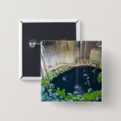 Mexico, Quintana Roo, bij Chichen Itza, Vierkante Button 5,1 Cm (Voorkant /achterkant)