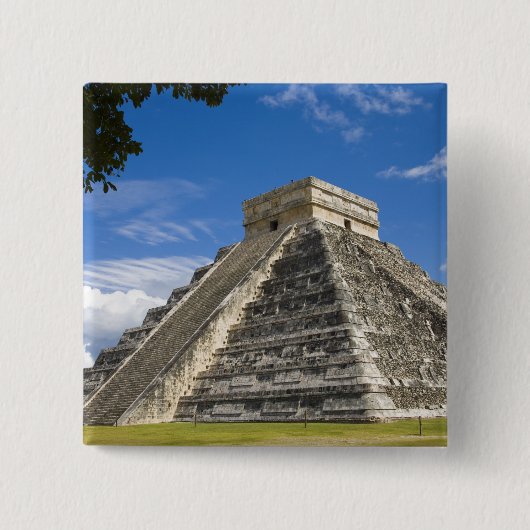 Mexico, Quintana Roo, nabij Cancun, Chichen 5 Vierkante Button 5,1 Cm (Voorkant)