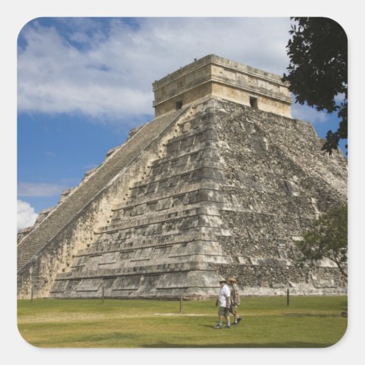 Mexico, Quintana Roo, nabij Cancun, Chichen 6 Vierkante Sticker (Voorkant)