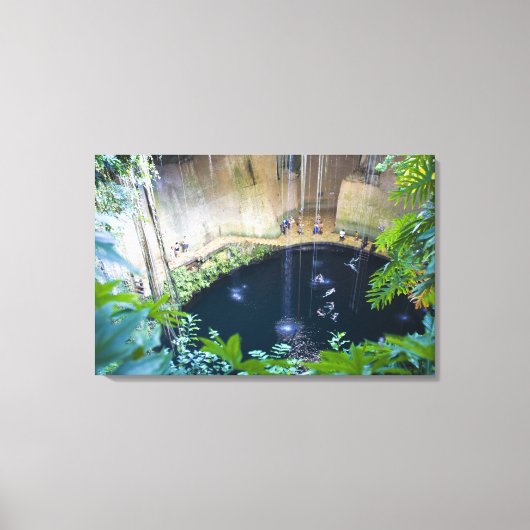 Mexico, Quintana Roo, nabij Chichen Itza, Canvas Afdruk (Voorkant)