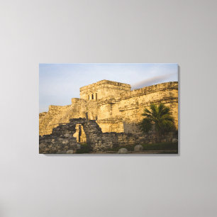 Mexico, Quintana Roo, schiereiland Yucatan, Canvas Afdruk