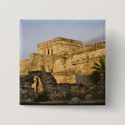 Mexico, Quintana Roo, Yucatan schiereiland, Vierkante Button 5,1 Cm (Voorkant)