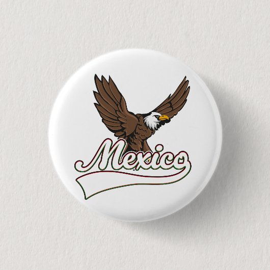 Mexico Reizen logo Ronde Button 3,2 Cm (Voorkant)