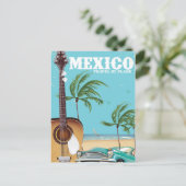 Mexico - reizen per vliegtuig reisposter. briefkaart (Staand voorkant)