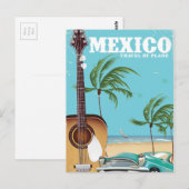 Mexico - reizen per vliegtuig reisposter. briefkaart (Voorkant / Achterkant)