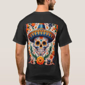 Mexico | Reizen  Retro Snoep Schedel T-shirt (Achterkant)