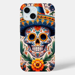 Mexico | Reizen Retro Sugar Skull iPhone 15 Case