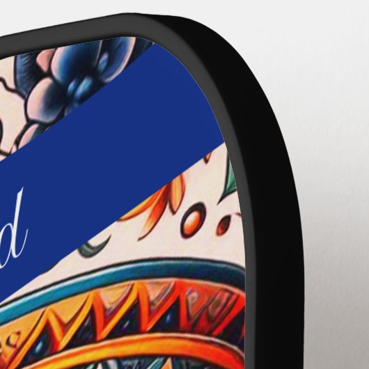 Mexico | Reizen  Retro Sugar Skull Custom Pickleball Paddle (Links Detail)