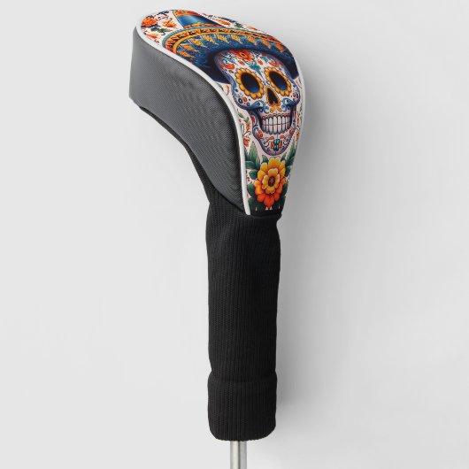 Mexico | Reizen  Retro Sugar Skull Golfheadcover (Schuin)