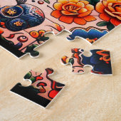 Mexico | Reizen  Retro Sugar Skull Legpuzzel (Zijkant)