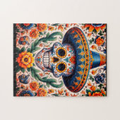 Mexico | Reizen  Retro Sugar Skull Legpuzzel (Horizontaal)