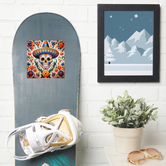 Mexico Reizen Sugar Skull Sticker (Snowboard)