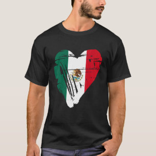 Mexico Retro Hart Vorm Vlag 2 T-shirt