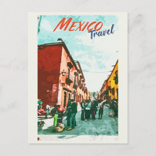  Mexico Retro Travel Briefkaart (Voorkant)